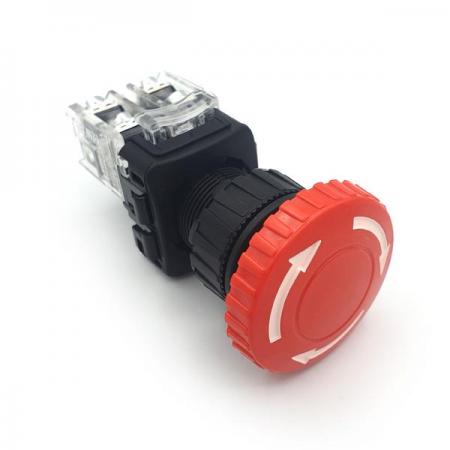 디바이스마트,스위치/부저/전기부품 > 산업용 스위치/제어 기기 > 제어/안전 스위치 > 비상 정지 스위치(25파이 이상),KGAUTO,비상 정지용 푸쉬록턴 리셋 스위치 - 적색 [KGE-C4R1R],플라스틱 일반매입형 25Φ / 푸쉬록턴 리셋(Push lock turn reset) / 1a1b / 적색(RED)