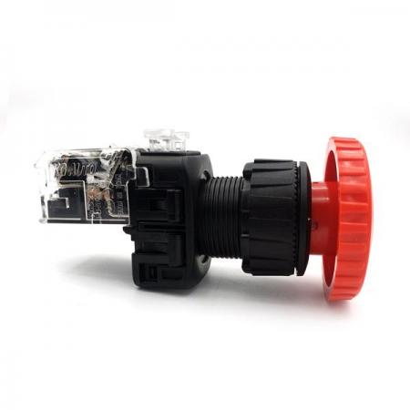 디바이스마트,스위치/부저/전기부품 > 산업용 스위치/제어 기기 > 제어/안전 스위치 > 비상 정지 스위치(25파이 이상),KGAUTO,비상 정지용 푸쉬록턴 리셋 스위치 - 적색 [KGE-C4R1R],플라스틱 일반매입형 25Φ / 푸쉬록턴 리셋(Push lock turn reset) / 1a1b / 적색(RED)