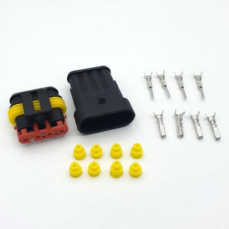 디바이스마트,커넥터/PCB > 산업/의료/방수 커넥터 > 방수용 커넥터,SZH,방수 커넥터 4p 세트[SZH-CH219],방수 커넥터 세트 / 암수 하우징+클림프+클림프씰 포함 / AWG20 / IP67 등급 / 4pin