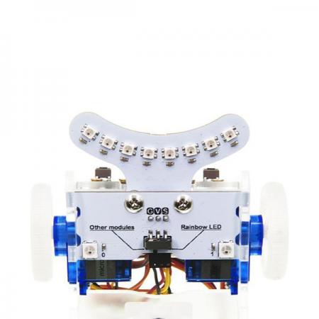 디바이스마트,오픈소스/코딩교육 > Micro:Bit > 마이크로비트 센서/모듈,ELECFREAKS,Rainbow LED Strip for ring:bit car v2 [EF03425],Ring : Bit Car V2 전용 모듈입니다. 간단한 조립으로 8개의 색상의 헤드라이트 장식을 할수 있습니다.