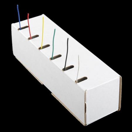 디바이스마트,케이블/전선 > KS/UL/절연전선 > 전선키트,SparkFun,Hook-Up Wire - Assortment (Stranded, 22 AWG) [PRT-11375],6가지 색상과 디스펜서 박스로 포장 되어 있는 22 AWG 규격의 멀티코어형 케이블 키트 입니다. 선 길이 색상당 25ft (7.62m)