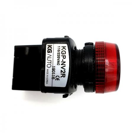 디바이스마트,스위치/부저/전기부품 > 산업용 스위치/제어 기기 > 제어/안전 스위치 > 기타 스위치,KGAUTO,표시등 [KGP-NV2R] 적색(RED),PILOT LAMP / 플라스틱 일반형 22Φ / 110/220V a.c / 적색(RED)