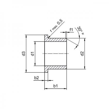 디바이스마트,기계/제어/로봇/모터 > 베어링 > 회전베어링 > 플라스틱 베어링(무급유),한국이구스(주),플랜지 슬리브베어링 JFM-0304-03,F타입 / 내경 3mm / 외경 4.5mm / 플랜지직경 7.5mm / 길이 3mm