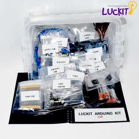 디바이스마트,오픈소스/코딩교육 > 아두이노 > 아두이노 교육용키트,럭킷,LUCKIT ARDUINO KIT [Lv2],LUCKIT 아두이노 키트 Lv2 / 아두이노 우노 호환 보드, USB 케이블, 브레드보드, 점퍼와이어 및 다양한 부품 제공 / 핀셋, 가이드북 포함
