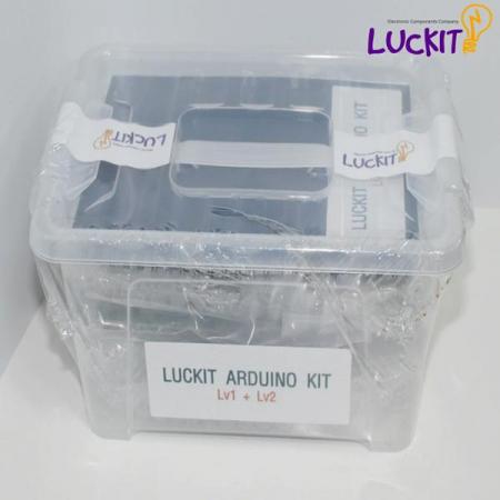 디바이스마트,오픈소스/코딩교육 > 아두이노 > 아두이노 교육용키트,럭킷,LUCKIT ARDUINO KIT [Lv1+Lv2],LUCKIT 아두이노 키트 Lv1+Lv2 / 아두이노 우노 호환 보드, USB 케이블, 브레드보드, 점퍼와이어 및 다양한 부품 제공 / 핀셋, 가이드북 포함