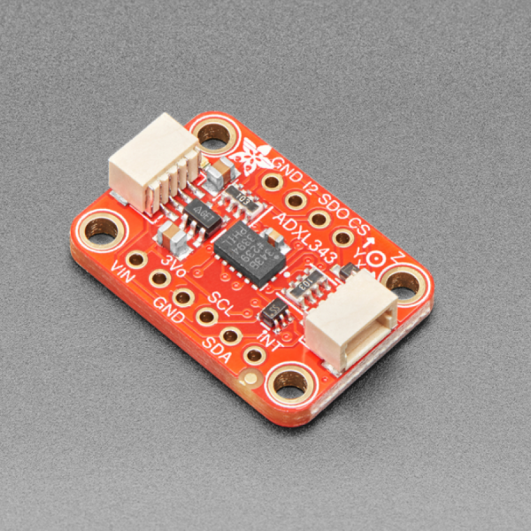 디바이스마트,MCU보드/전자키트 > 센서모듈 > 가속도/자이로/지자기센서 > 가속도센서,Adafruit,ADXL343-Triple-Axis Accelerometer(+-2g/4g/8g/16g)w/I2C/SPI-STEMMA QT/Qwiic [ada-4097],Arduino, Raspberry Pi,  CircuitPython (Python 3) 호환 / 3축 MEM 디지털 가속도계 / 입력 전압 : 2.0-3.6 V / 디지털 I2C 및 SPI 인터페이스