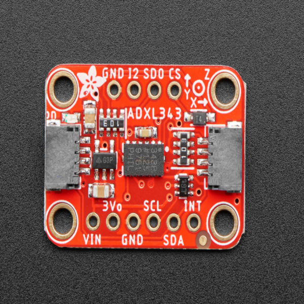 디바이스마트,MCU보드/전자키트 > 센서모듈 > 가속도/자이로/지자기센서 > 가속도센서,Adafruit,ADXL343-Triple-Axis Accelerometer(+-2g/4g/8g/16g)w/I2C/SPI-STEMMA QT/Qwiic [ada-4097],Arduino, Raspberry Pi,  CircuitPython (Python 3) 호환 / 3축 MEM 디지털 가속도계 / 입력 전압 : 2.0-3.6 V / 디지털 I2C 및 SPI 인터페이스