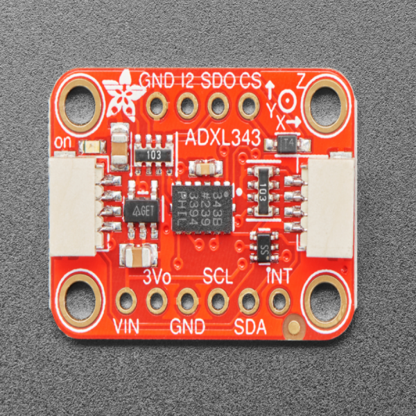 디바이스마트,MCU보드/전자키트 > 센서모듈 > 가속도/자이로/지자기센서 > 가속도센서,Adafruit,ADXL343-Triple-Axis Accelerometer(+-2g/4g/8g/16g)w/I2C/SPI-STEMMA QT/Qwiic [ada-4097],Arduino, Raspberry Pi,  CircuitPython (Python 3) 호환 / 3축 MEM 디지털 가속도계 / 입력 전압 : 2.0-3.6 V / 디지털 I2C 및 SPI 인터페이스