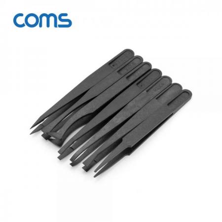 디바이스마트,수공구/전자공구/전동공구 > 작업공구 > 가정/생활용 공구,Coms,정전기 방지 플라스틱 핀셋/집게 7종 세트(7PCS) [ID751],정전기 방지 플라스틱 핀셋/집게 7종 세트(7pcs)