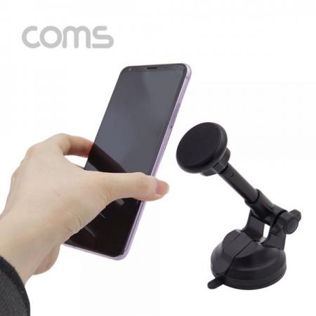 디바이스마트,사무/생활/서적 > 차량/생활/IOT > 차량내부용품 > 차량용 거치대,Coms,차량용 스마트폰 거치대, 유리 및 대시보드 흡착식 / 3단 길이조절 / 각도 조절 [BT528], 차량용 스마트폰 거치대/ 유리 및 대시보드 흡착식 / 3단 길이조절 / 각도 조절