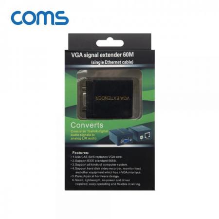 디바이스마트,컴퓨터/모바일/가전 > 네트워크/케이블/컨버터/IOT > 리피터/젠더/전원 케이블 > 컨버터,Coms,VGA 리피터(RJ45) / 영상신호 가능 [BT556], VGA 리피터(RJ45) / 영상신호 가능