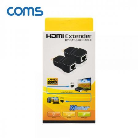 디바이스마트,컴퓨터/모바일/가전 > 네트워크/케이블/컨버터/IOT > 리피터/젠더/전원 케이블 > 컨버터,Coms,HDMI 리피터(RJ45) [BT582], HDMI 리피터(RJ45)