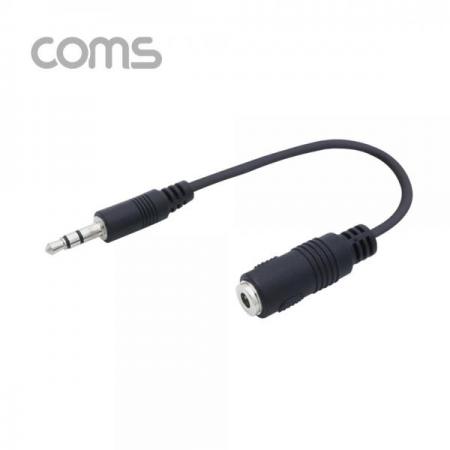 디바이스마트,케이블/전선 > 영상/음향 케이블 > 스테레오/RCA 케이블,Coms,마이크 변환 젠더 3극 3.5 (M) / 4극 3.5 (F) / 15CM / BLACK [BU958],마이크 변환 젠더 3극 3.5 (M) / 4극 3.5 (F) / 15cm / Black