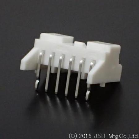 디바이스마트,커넥터/PCB > 직사각형 커넥터 > JST 커넥터 > JST-PA 시리즈 (2.0피치),JST,S06B-PASK-2 (LF)(SN),JST 커넥터 / PA 시리즈 / Board-To-Wire Connector / MALE / 앵글 DIP 타입 / 2.0mm Pitch / 6Pin