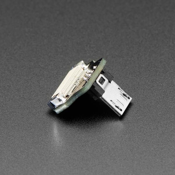 DIY USB Cable Parts - Right Angle Micro B Plug Up [ada-4104]