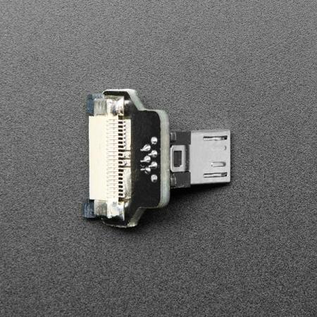 디바이스마트,커넥터/PCB > I/O 커넥터 > USB/IEEE 커넥터 > Micro USB B타입 커넥터,Adafruit,DIY USB Cable Parts - Right Angle Micro B Plug Up [ada-4104],20P FFC 케이블의 양쪽 끝에, 2개의 커넥터 파츠를 연결하여 제작하는 방식의 매우 간단한 DIY 제품 입니다. ※ Micro B  전용 (Right angle형,좁은쪽 헤드 방향이 위쪽인 방향입니다.)