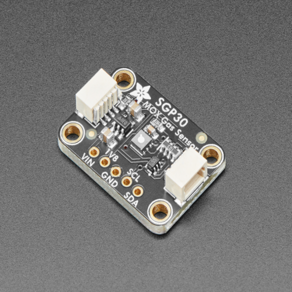 디바이스마트,MCU보드/전자키트 > 센서모듈 > 먼지/가스/연기/불꽃 > 가스/공기질/연기센서,Adafruit,Adafruit SGP30 Air Quality Sensor Breakout - VOC and eCO2 [ada-3709],광범위한 휘발성 유기 화합물(VOCs)과 H2를 검출하는 가스 센서 /  I2C 인터페이스 / 습도 보정 기능을 설정 가능 / 3.3V, 5V 마이크로 컨트롤러와 함께 쉽게 사용