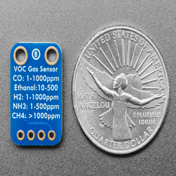 디바이스마트,MCU보드/전자키트 > 센서모듈 > 먼지/가스/연기/불꽃 > 가스/공기질/연기센서,Adafruit,Adafruit MiCS5524 CO, Alcohol and VOC Gas Sensor Breakout [ada-3199],실내 일산화탄소 및 천연 가스 누출 탐지를 위한 견고한 MEMS 센서로 실내 공기질 모니터링에적합