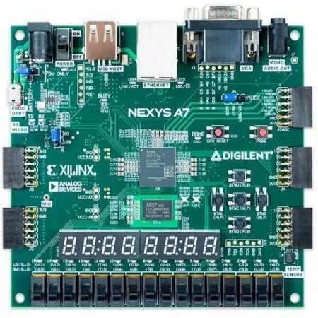 디바이스마트,MCU보드/전자키트 > 프로세서/개발보드 > Digilent > FPGA 및 Embedded,Digilent,Nexys A7: FPGA Trainer Board Recommended for ECE Curriculum 410-292,410-292 / Nexys A7-100T / Nexys 4 DDR 보드의 업그레이드 버전 / Xilinx  Artix -7 FPGA 기반 / 기존 버전보다 많은 용량, 높은 성능 및 리소스를 제공 / Block RAM : 2,700 Kbits / USB-JTAG 프로그래밍 / Pmod 포트 4개로 확장 가능