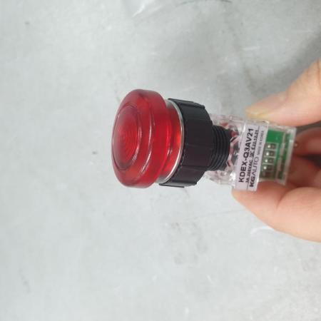 디바이스마트,스위치/부저/전기부품 > 산업용 스위치/제어 기기 > 제어/안전 스위치 > 비상 정지 스위치(22파이 이하),KGAUTO,조광 비상 정지용 누름버튼 스위치 - 적색 [KDEX-Q3AV21R],알루미늄 가이드 / 자기유지 / 얼터네이트(Alternate) / 110/220V a.c / 1a1b / 적색(RED)