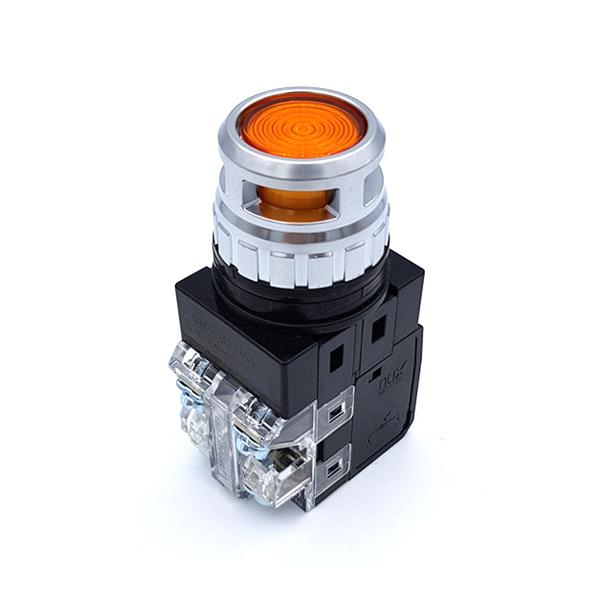 25파이 조광형 푸시 버튼 스위치 황색 [CRX-G25MA Y]