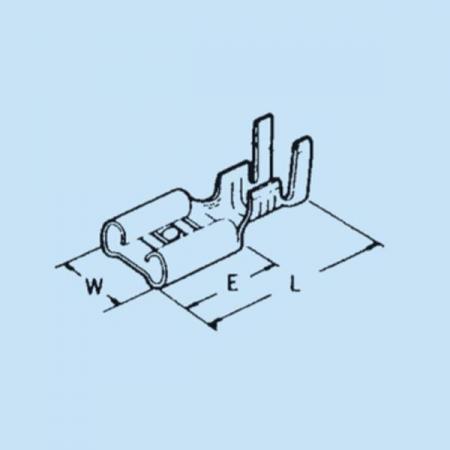 디바이스마트,커넥터/PCB > 터미널블럭 > 압착단자/절연단자 > REC 타입,카이스전자주식회사,250R(22-18),카이스 전자 REG 터미널 / SLIP-IN RECEPTACLE / with Lance / AWG18-22