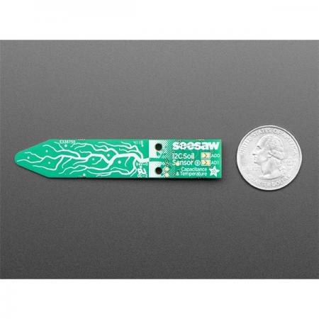 디바이스마트,MCU보드/전자키트 > 센서모듈 > 온도/습도 > 토양수분(토양습도)센서,Adafruit,Adafruit STEMMA Soil Sensor - I2C Capacitive Moisture Sensor [ada-4026],아두이노, 파이썬 호환 / 토양의 습도를 측정하는 센서 / 약 200 (가장 건조한)에서 2000 (가장 습한)까지의 판독 값을 제공 / I2C 인터페이스 / 3-5V 전원