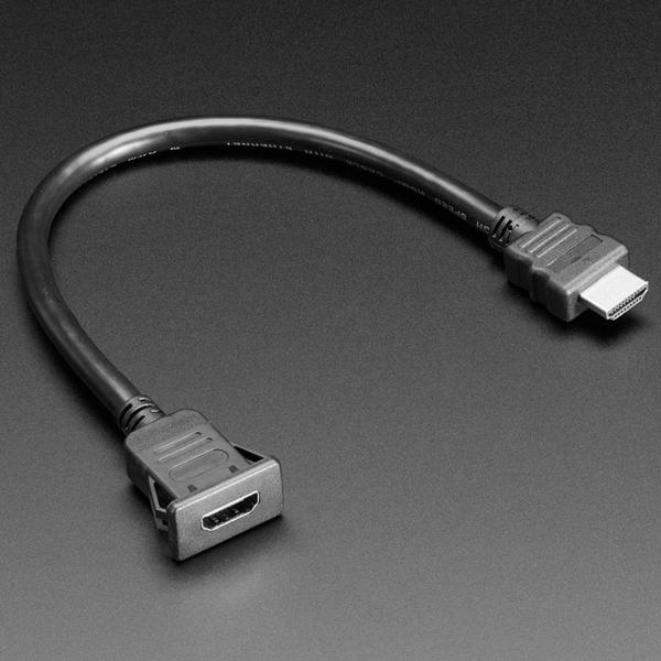 Snap-In Panel Mount HDMI Cable - 30cm [ada-4054]