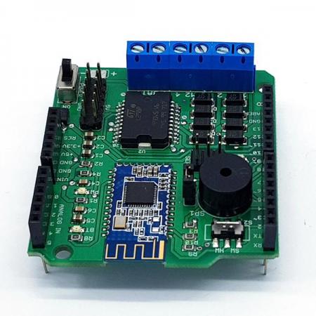 디바이스마트,오픈소스/코딩교육 > 아두이노 > 아두이노 호환쉴드,MAKIST,Smart RC/Robot Shield,DC모터, 서보모터 등을 블루투스 통신으로 구동하기 위해 설계된 아두이노 호환 적층형 쉴드 / 블루투스4.0 / 전원 : 7V ~ 12V / 원격제어