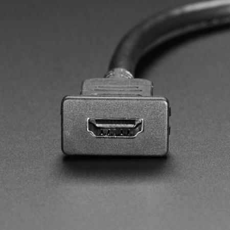 디바이스마트,케이블/전선 > 영상/음향 케이블 > HDMI 케이블,Adafruit,Snap-In Panel Mount HDMI Cable - 30cm [ada-4054],Snap-In 형 HDMI 패널 마운트 Female (암) ↔ HDMI Male (수)  케이블 길이 : 30cm ± 5cm / Snap-In 패널마운트 사이즈 : 28 x 16 x 2.7mm