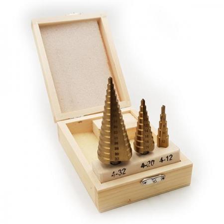 디바이스마트,수공구/전자공구/전동공구 > 초경/절삭공구 > 드릴류 > 스텝드릴,유니즈,HSS-4241 스트레이트 스텝드릴 3종 세트,hss-4241 스텝드릴 3종 세트입니다.