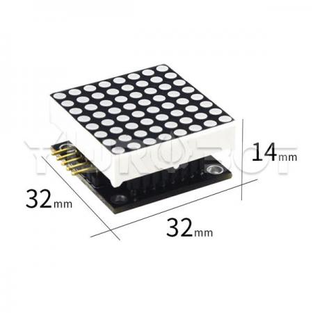 디바이스마트,MCU보드/전자키트 > 디스플레이 > 도트매트릭스,YwRobot,MAX7219 도트 매트릭스 디스플레이 모듈 (WHITE) [DIS200047],아두이노 호환 / 전압 : 5V / 인터페이스: SPI / 사이즈: 132mm X 32mm X 14mm