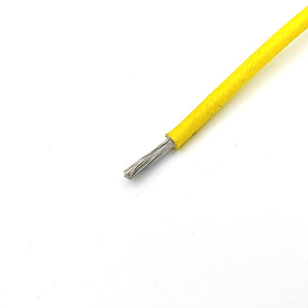 #SRGW 실리콘 절연 유리사 편조 배선 1.5SQ 노란색 1M