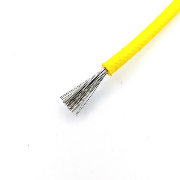 #SRGW 실리콘 절연 유리사 편조 배선 2.5SQ 노란색 1M