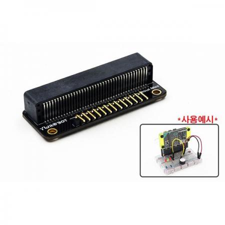 디바이스마트,오픈소스/코딩교육 > Micro:Bit > 마이크로비트 확장/변환보드,YwRobot,마이크로비트 입출력 확장보드 꺾임형 (색상선택) [BRD080032],브레이크아웃 보드 / 모듈, 브레드보드와 결합시 사용 / 인터페이스 : 마이크로비트, 2.54mm핀 / 사이즈 : 58mm X 26mm