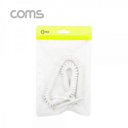디바이스마트,케이블/전선 > PC/네트워크/통신 케이블 > 전화선 케이블,Coms,전화선 송수화기 케이블, 스프링 White [BT602],전화선 송수화기 케이블/ 스프링 White