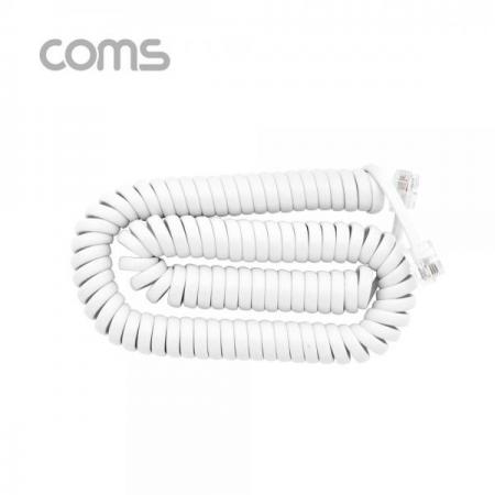 디바이스마트,케이블/전선 > PC/네트워크/통신 케이블 > 전화선 케이블,Coms,전화선 송수화기 케이블, 스프링 White [BT602],전화선 송수화기 케이블/ 스프링 White