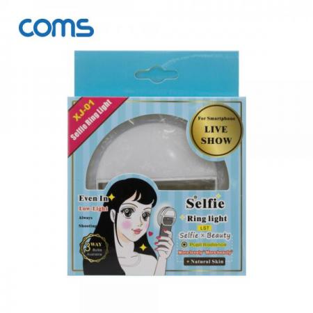 디바이스마트,컴퓨터/모바일/가전 > 스마트폰/스마트기기 > 모바일 주변기기 > 셀카봉/셀카렌즈,Coms,스마트폰 셀카 LED 조명 / 클립형 / 원형 / White [ID815], 스마트폰 셀카 LED 조명 / 클립형 / 원형 / White