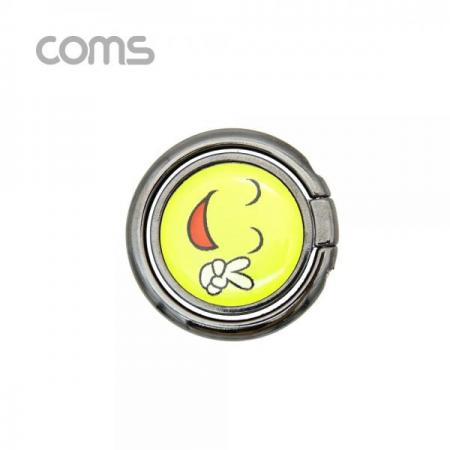 디바이스마트,컴퓨터/모바일/가전 > 스마트폰/스마트기기 > 모바일 주변기기 > 거치대,Coms,스마트폰 핑거링 / 링 홀더 / Black / V스마일 [ID790], 스마트폰 핑거링 / 링 홀더 / Black / V스마일