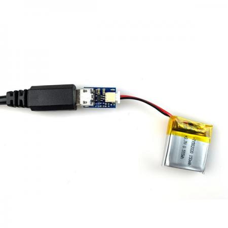 디바이스마트,오픈소스/코딩교육 > 파이썬/IoT 개발 보드 > TINYDUINO,TinyCircuits,TINY BATTERY CHARGER [ASL2112],MicroUSB를 통해 리튬 배터리를 충전할 수 있는 모듈 / Micro USB (Micro5P) / JST-SH 2핀 / 3.7V 또는 4.2V 배터리 충전 가능 / 충전 전류 100 mA (최대 500mA 가능 - 저항교체 필요)