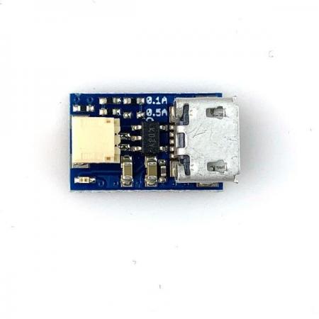 디바이스마트,오픈소스/코딩교육 > 파이썬/IoT 개발 보드 > TINYDUINO,TinyCircuits,TINY BATTERY CHARGER [ASL2112],MicroUSB를 통해 리튬 배터리를 충전할 수 있는 모듈 / Micro USB (Micro5P) / JST-SH 2핀 / 3.7V 또는 4.2V 배터리 충전 가능 / 충전 전류 100 mA (최대 500mA 가능 - 저항교체 필요)