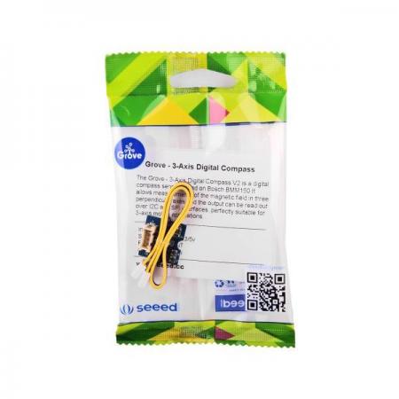 디바이스마트,MCU보드/전자키트 > 센서모듈 > 가속도/자이로/지자기센서 > 지자기센서,Seeedstudio,Grove - 3-Axis Digital Compass V2 [101020492],3축 디지털 나침판 센서 모듈 / Bosch BMM 150을 기반 / 3개의 축에서 자기장  측정이 가능 / I2C, SPI 인터페이스 / 작동 전압 : 3.3V, 5V