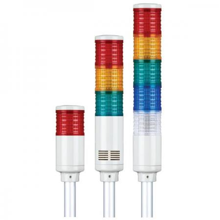 디바이스마트,스위치/부저/전기부품 > 부저/스피커/사이렌 > 시그널 타워램프,큐라이트,시그널 타워램프 ST45L-1-24,1단 / Φ45 / 전압 AC/DC24V / 전류 0.040A / 점멸수 60~80/min / IP44 / Pole 취부형 / LED 점등/점멸