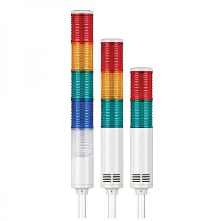 디바이스마트,스위치/부저/전기부품 > 부저/스피커/사이렌 > 시그널 타워램프,큐라이트,시그널 타워램프 ST56L-3-110,3단 / Φ56 / 전압 AC110V / 전류 0.066A / 점멸수 60~80/min / IP44 / Pole 취부형 / LED 점등/점멸