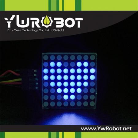 디바이스마트,MCU보드/전자키트 > 디스플레이 > 도트매트릭스,YwRobot,MAX7219 도트 매트릭스 디스플레이 모듈 (BLUE) [DIS200046],아두이노 호환 / 전압 : 5V / 인터페이스: SPI / 사이즈: 132mm X 32mm X 14mm