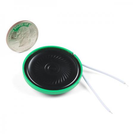 디바이스마트,MCU보드/전자키트 > 음악/앰프/녹음 > 스피커/부저,SparkFun,Thin Speaker - 0.5W [COM-15350],0.5W / 8Ω / 두께 : 8mm / 직경 40mm