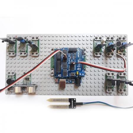 디바이스마트,오픈소스/코딩교육 > 아두이노 > 아두이노 교육용키트,인터보드,DIY - Controller Brick Kit,가로16mm x 세로 20mm, 사각형 형태의 고정홀을 가지고 있는 모듈 연결에 사용