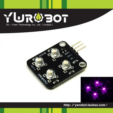 디바이스마트,오픈소스/코딩교육 > 아두이노 > 아두이노 LED/LCD모듈,YwRobot,아두이노 4 light LED module (pink) [ELB050080],아두이노 호환 / 핑크 LED 2X2 모듈 / 전압 : 5V / 사이즈: 30mm X 26mm