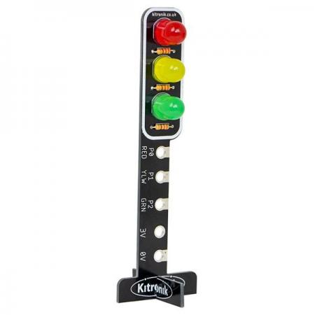디바이스마트,MCU보드/전자키트 > 디스플레이 > LED,Kitronik,STOP:bit - Traffic Light for BBC micro:bit (Kit) [KIT-5642K],마이크로비트 호환 / STOP:BIT 의 키트 버전 / 마이크로:비트용 교통 신호등, 횡단보도 프로젝트에 활용 가능한 보드, 10mm의 LED 3개가 내장되어 있음 / 필요한 모든 부품 및 구성품이 제공되며 조립 및 납땜이 필요