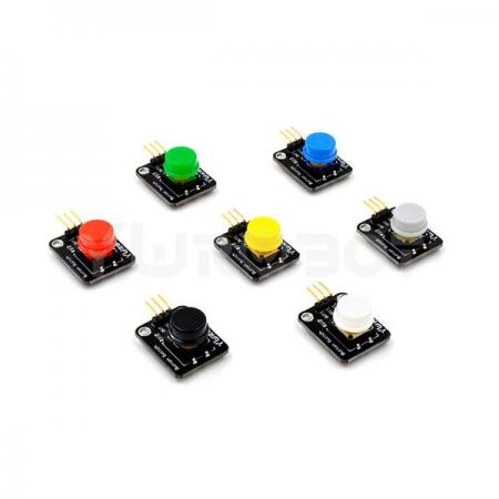 디바이스마트,오픈소스/코딩교육 > 아두이노 > 아두이노 스위치/릴레이모듈,YwRobot,아두이노 버튼 모듈 7개 SET [ELB080697],아두이노, 라즈베리파이 호환 버튼 모듈 7개 세트 / Voltage : 3.5, 5V / Size : 26mm X 21mm
